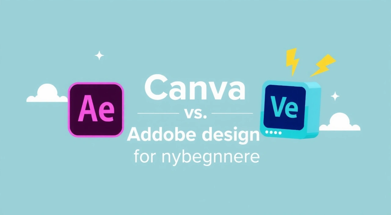 AI-generert hero-bilde for: Canva vs. Adobe Express: Grafisk design for nybegynnere